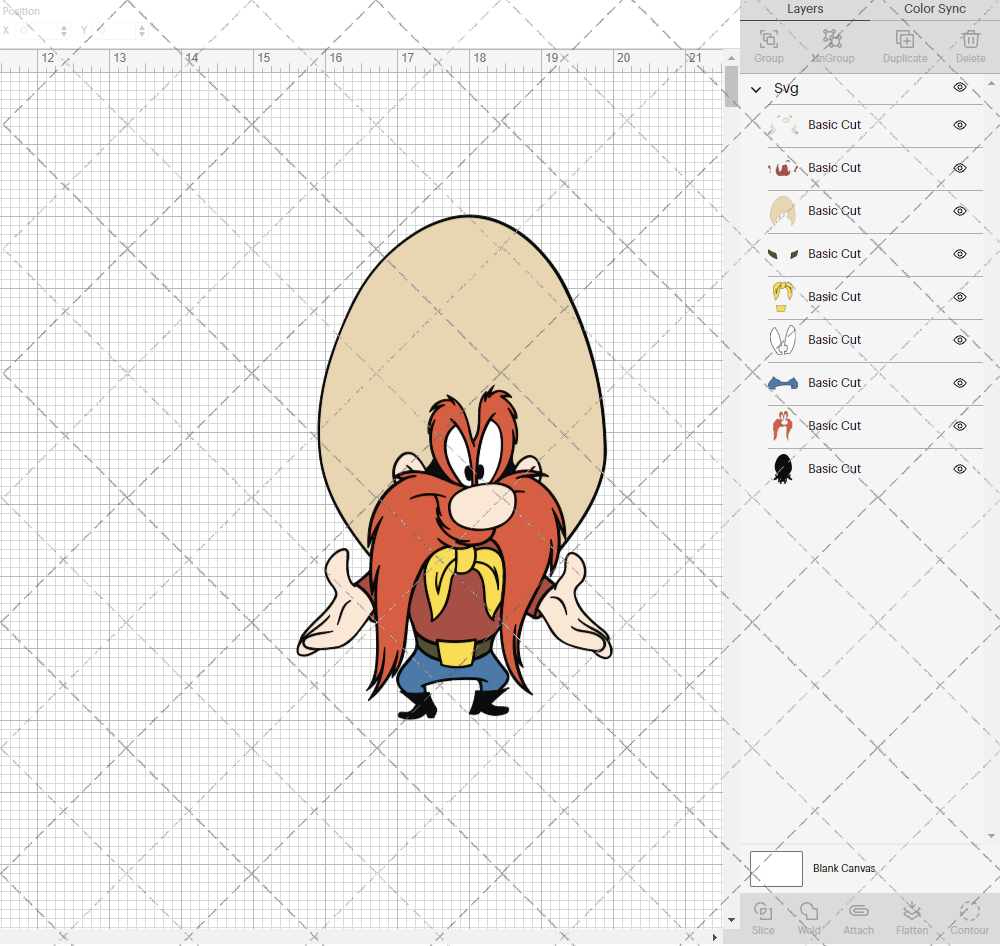 Yosemite Sam - Looney Tunes 002, Svg, Dxf, Eps, Png - SvgShopArt
