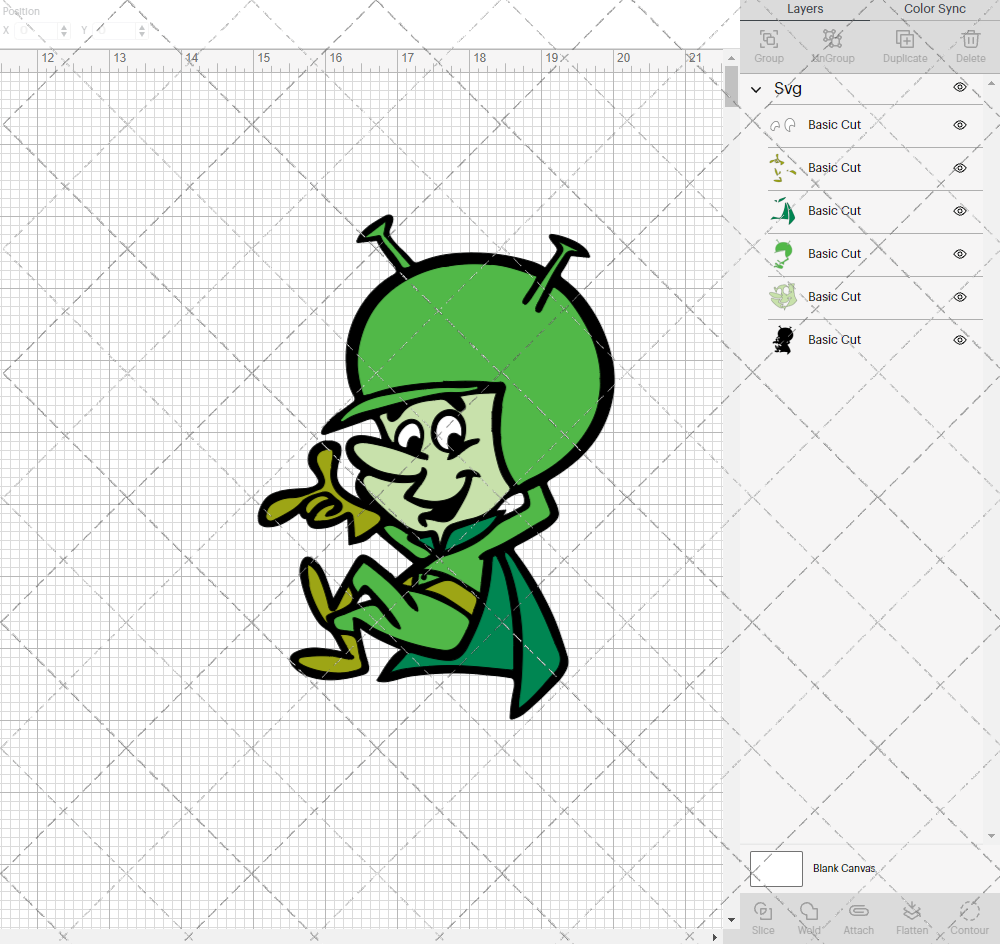 The Great Gazoo - The Flintstone 002, Svg, Dxf, Eps, Png - SvgShopArt