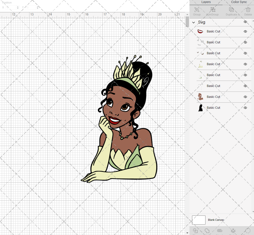 Tiana - The Princess and the Frog, Svg, Dxf, Eps, Png - SvgShopArt
