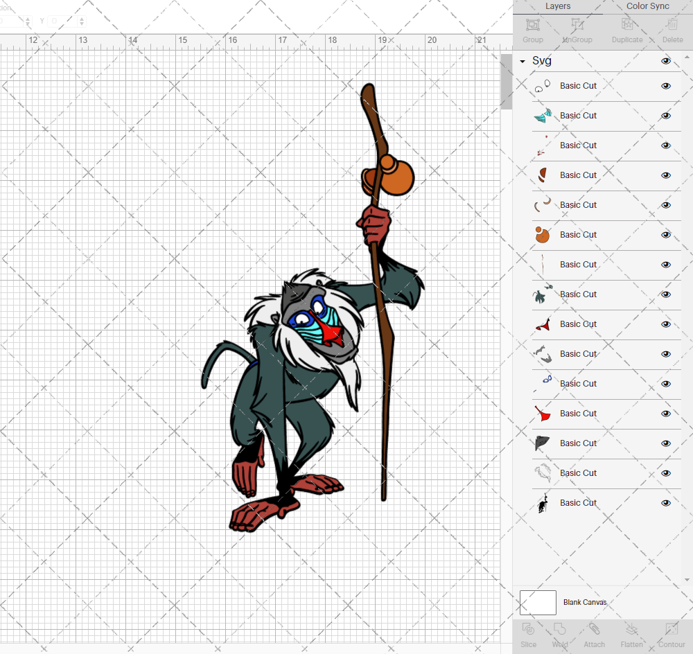 Rafiki - The Lion King, Svg, Dxf, Eps, Png - SvgShopArt