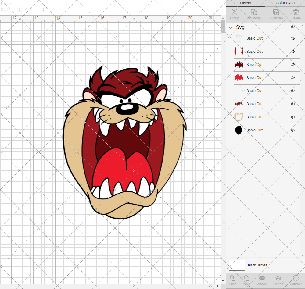 Tasmanian Devil - Looney Tunes 004, Svg, Dxf, Eps, Png - SvgShopArt