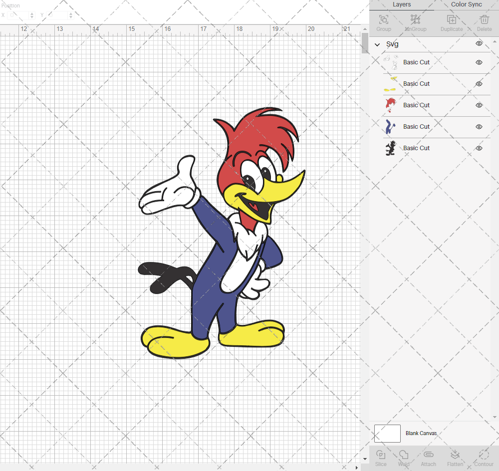 Woody Woodpecker 002, Svg, Dxf, Eps, Png - SvgShopArt
