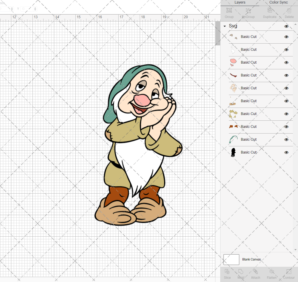 Sleepy - Snow White, Svg, Dxf, Eps, Png - SvgShopArt