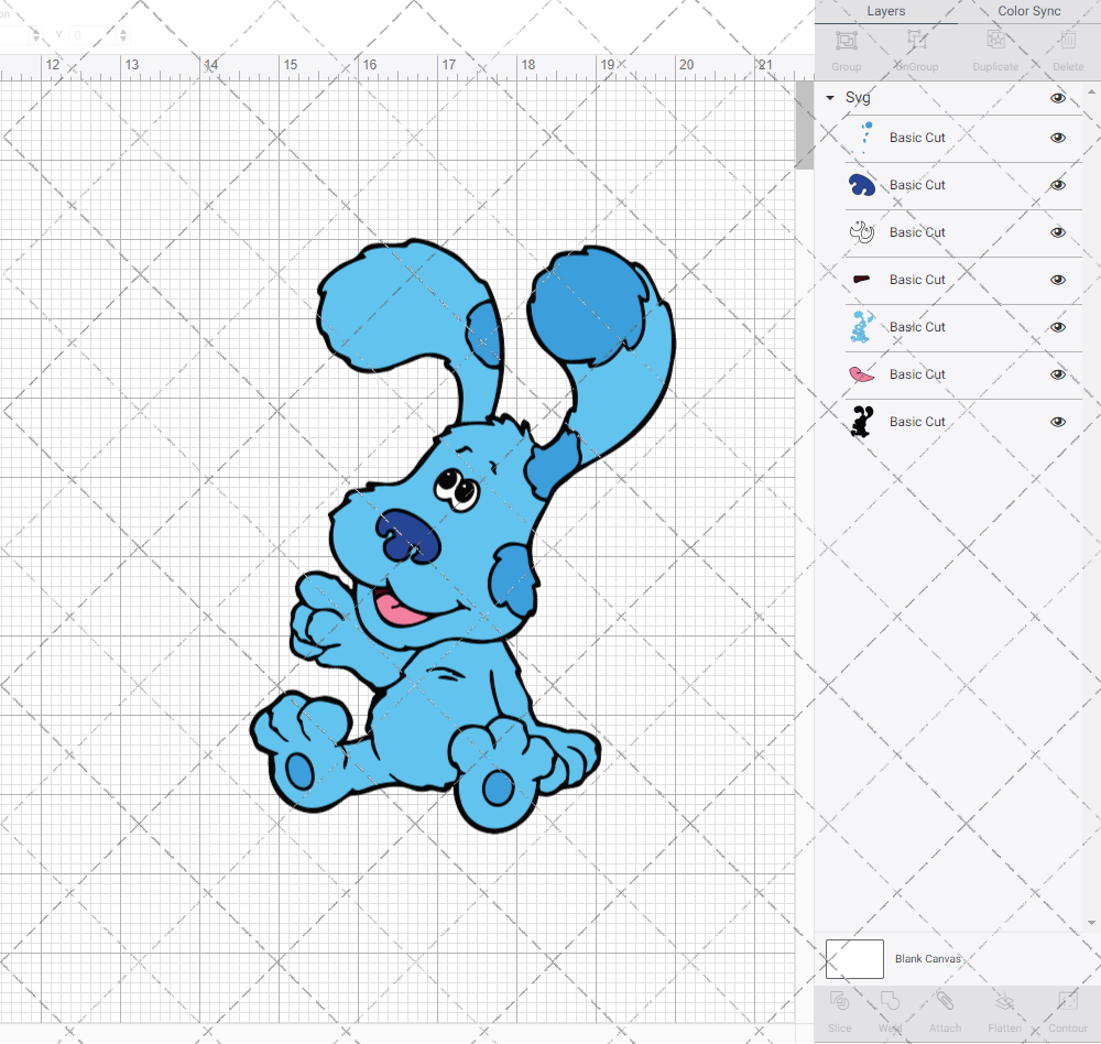 Blue - Blue's Clues 004, Svg, Dxf, Eps, Png - SvgShopArt
