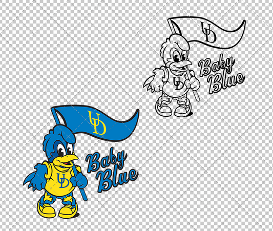 Delaware Blue Hens Mascot 1999 024, Svg, Dxf, Eps, Png