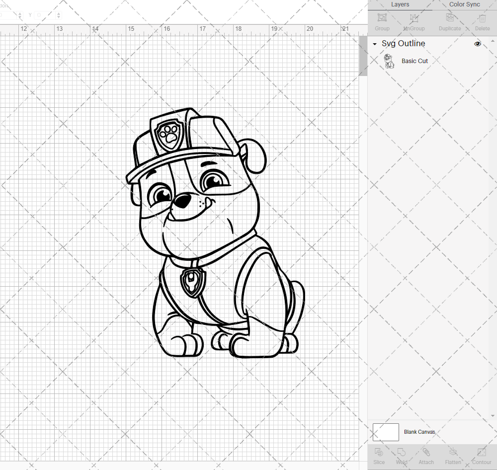 Rubble - Paw Patrol 003, Svg, Dxf, Eps, Png - SvgShopArt