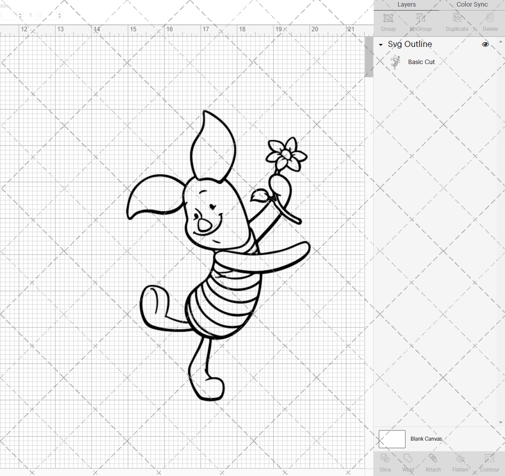 Piglet - Winnie The Pooh 002, Svg, Dxf, Eps, Png - SvgShopArt