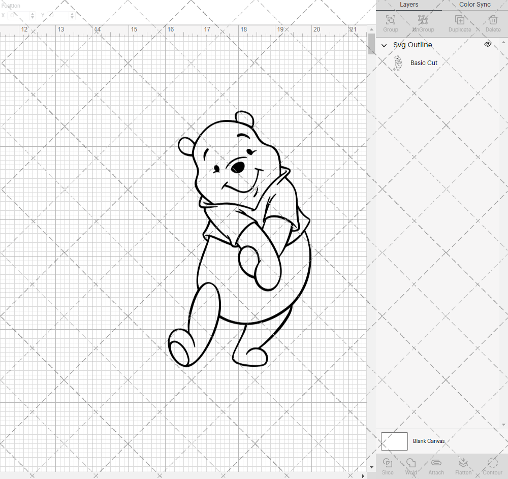 Winnie The Pooh 004, Svg, Dxf, Eps, Png - SvgShopArt
