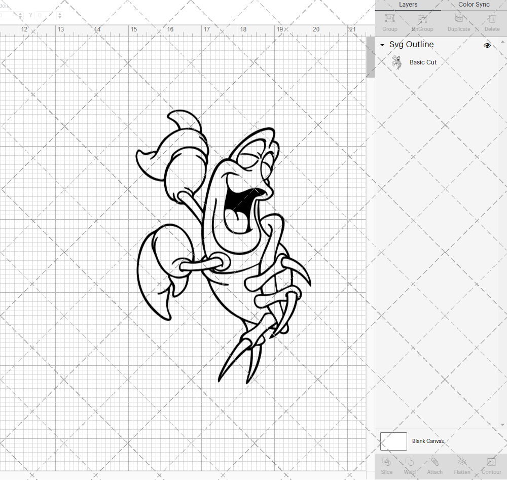 Sebastian - The Little Mermaid 002, Svg, Dxf, Eps, Png - SvgShopArt