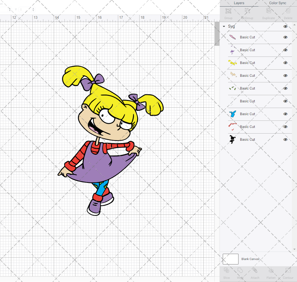 Angelica Pickles - Rugrats, Svg, Dxf, Eps, Png SvgShopArt