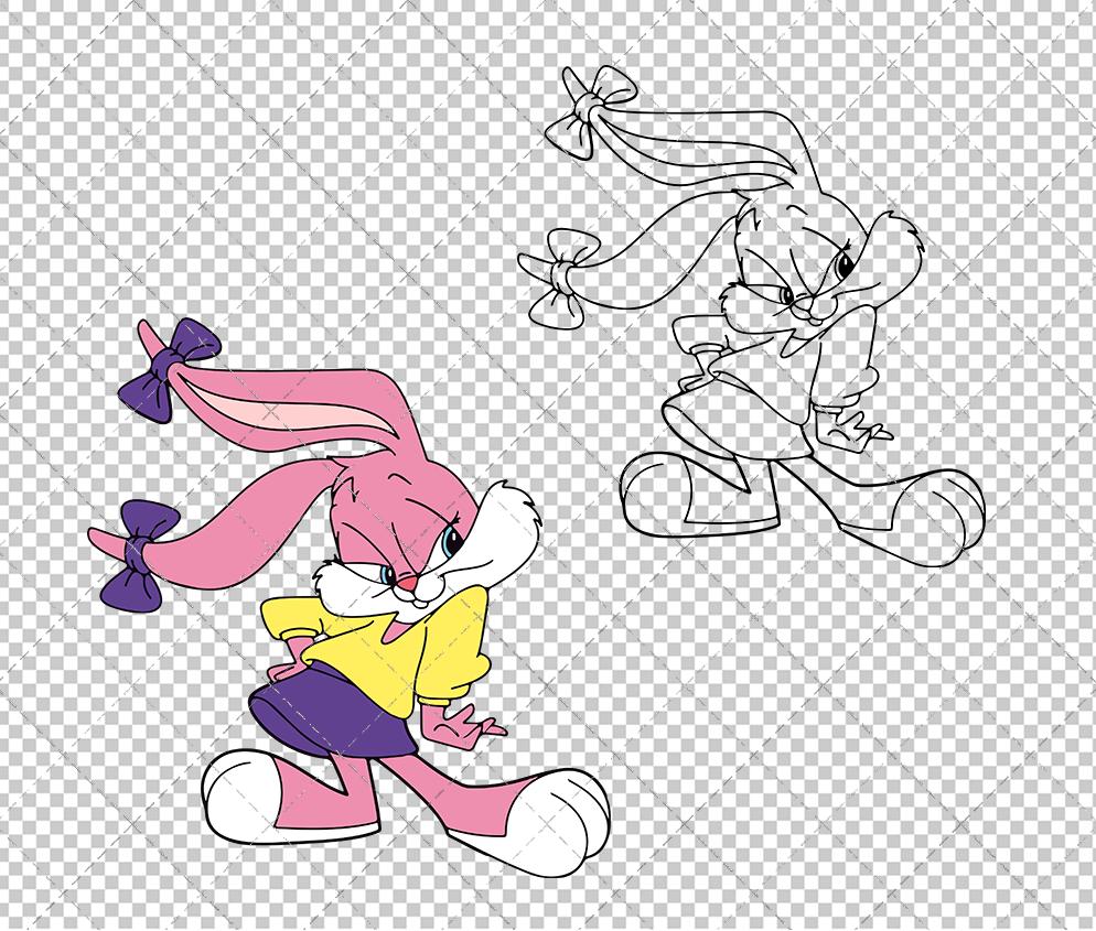 Babs Bunny - Tiny Toon Adventures, Svg, Dxf, Eps, Png SvgShopArt