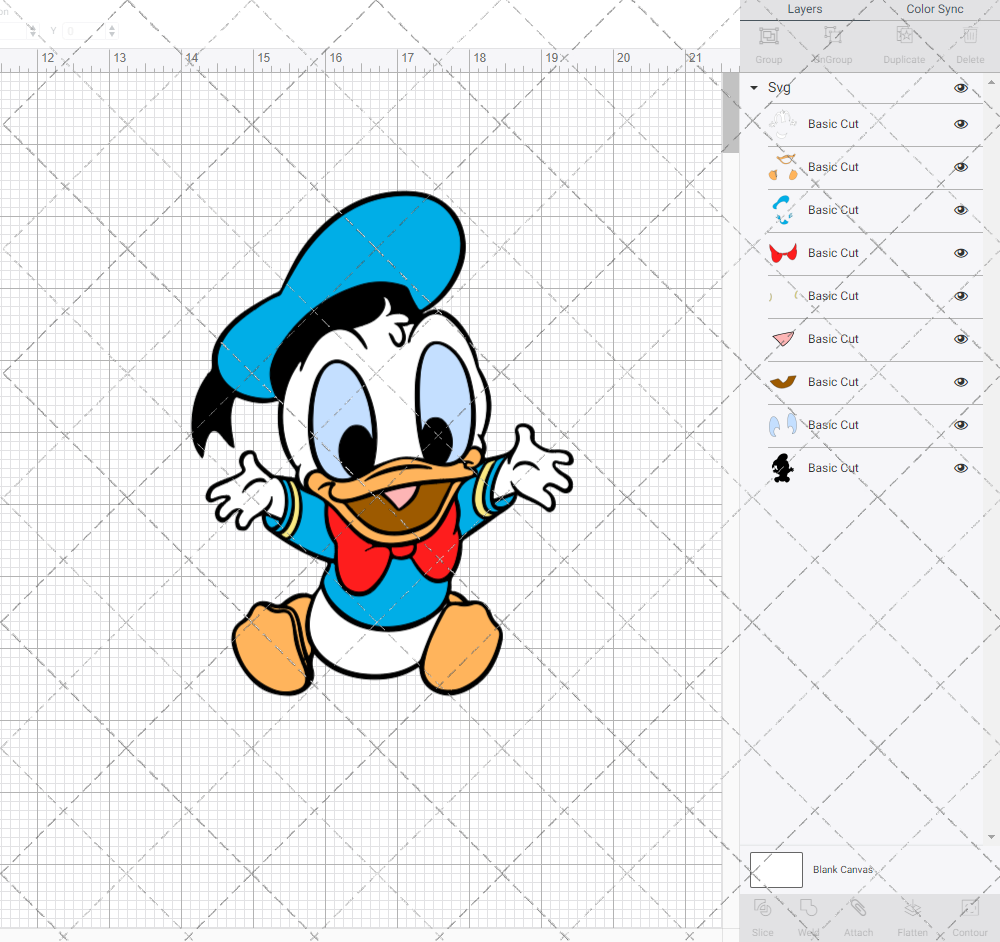 Baby Donald Duck, Svg, Dxf, Eps, Png SvgShopArt