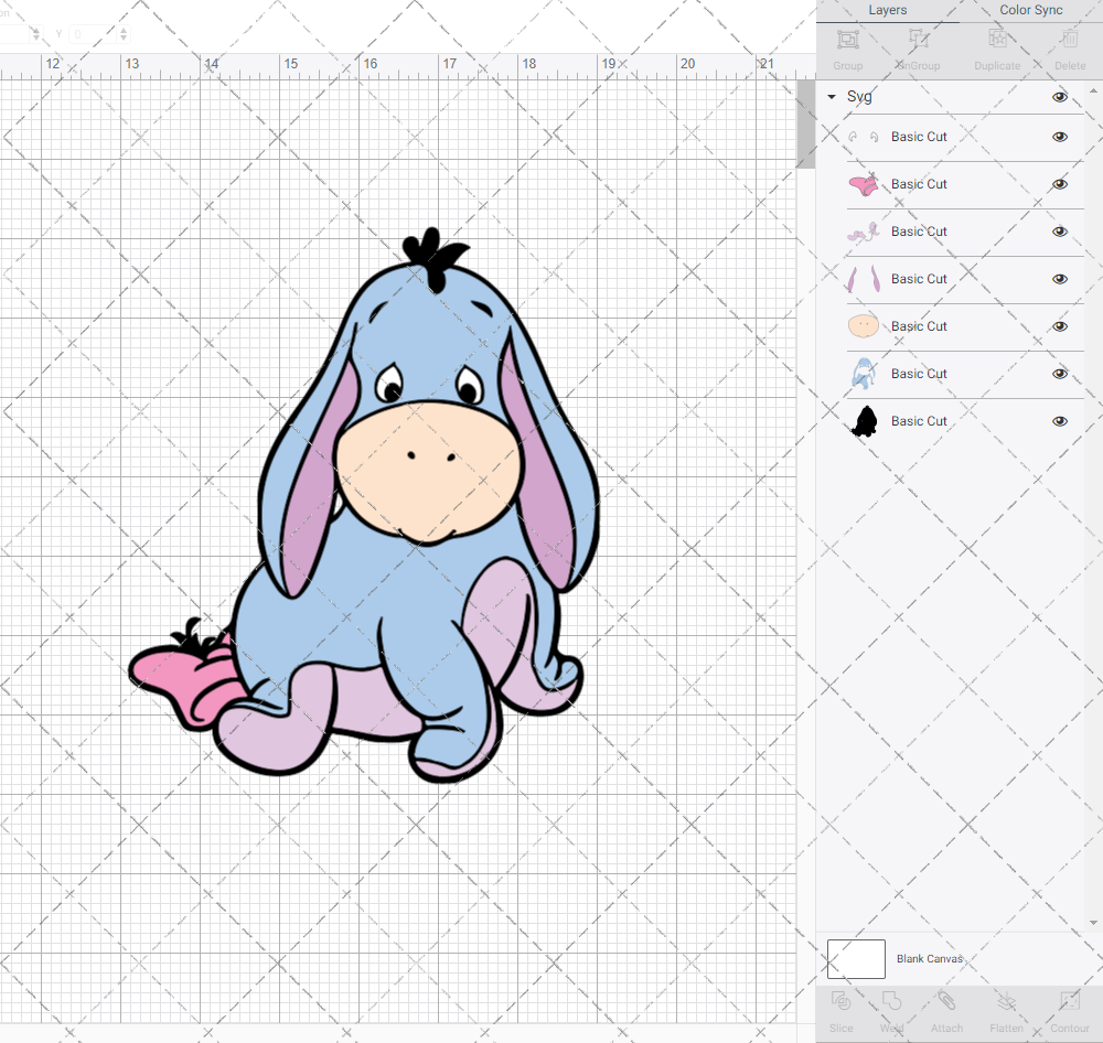 Baby Eeyore - Winnie The Pooh 002, Svg, Dxf, Eps, Png SvgShopArt