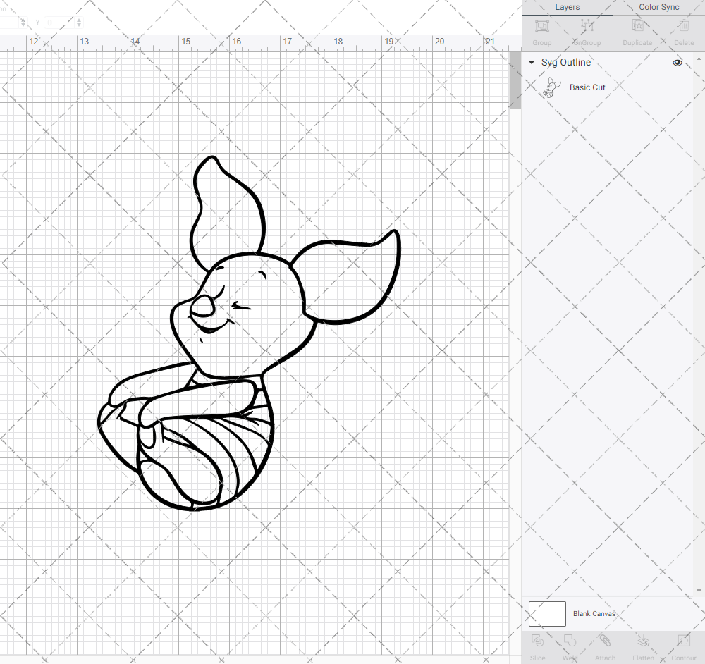 Baby Piglet - Winnie The Pooh 005, Svg, Dxf, Eps, Png SvgShopArt