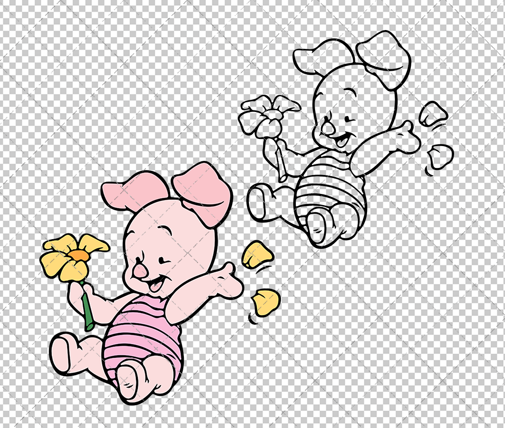 Baby Piglet - Winnie The Pooh, Svg, Dxf, Eps, Png SvgShopArt