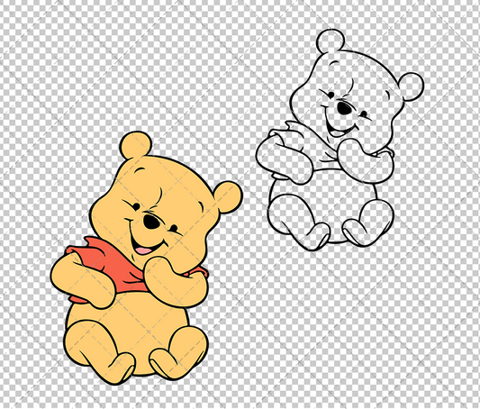 Baby Winnie The Pooh 002, Svg, Dxf, Eps, Png SvgShopArt