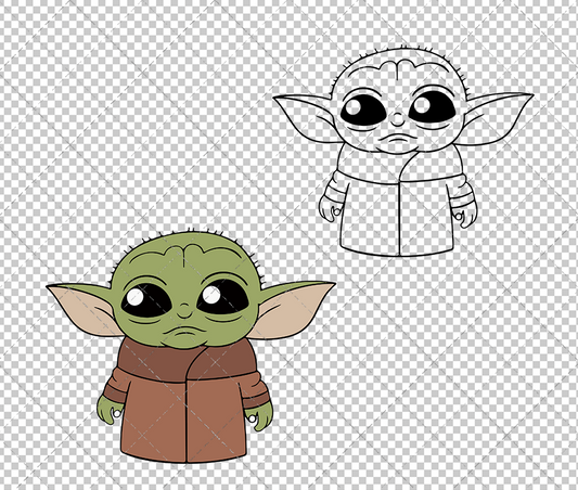 Baby Yoda - Mandalorian, Svg, Dxf, Eps, Png SvgShopArt