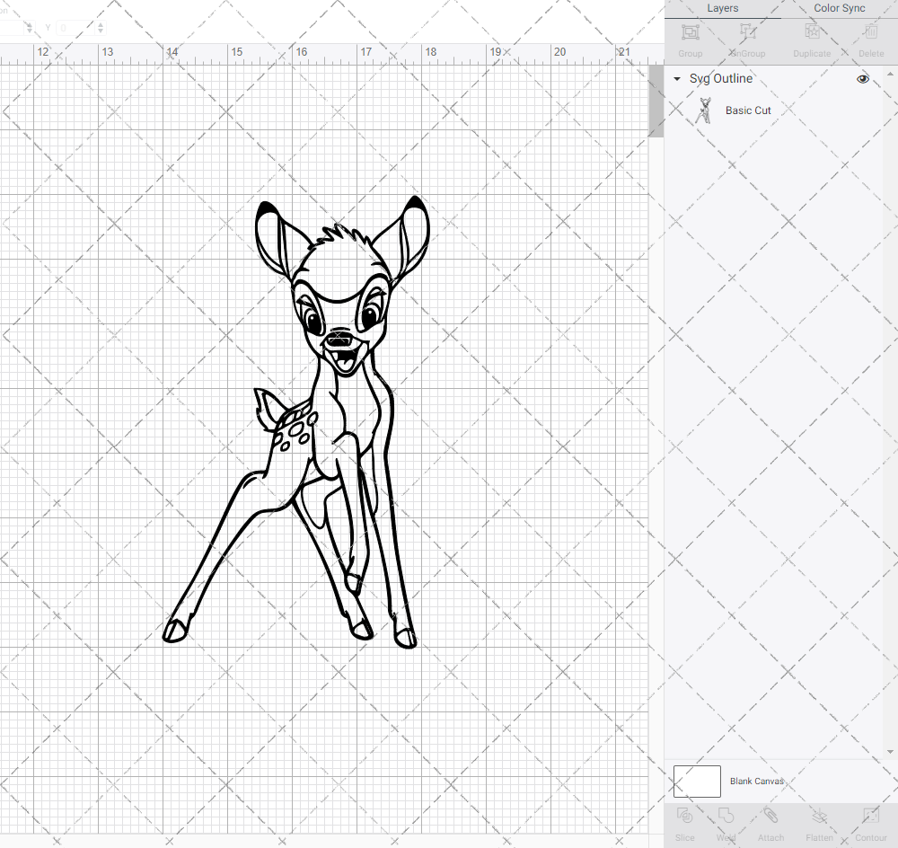Bambi 003, Svg, Dxf, Eps, Png SvgShopArt