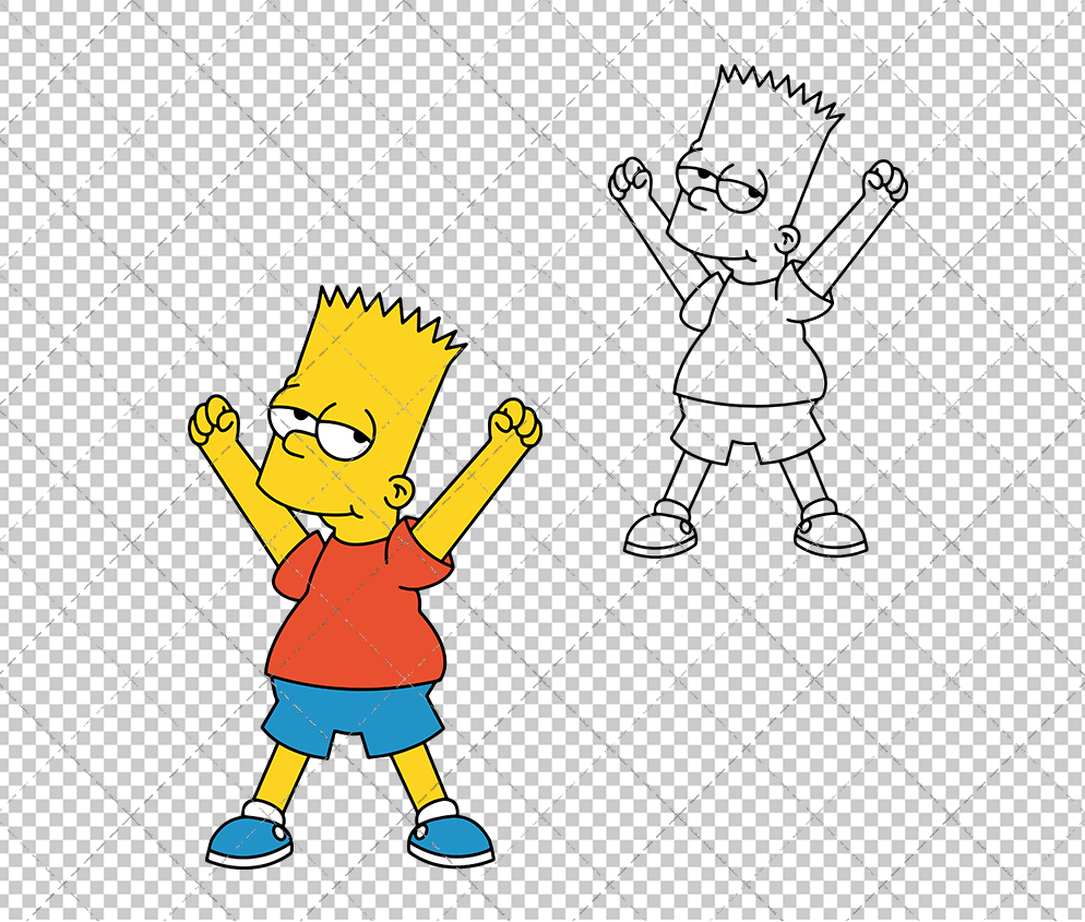 Bart Simpsons - The Simpsons 005, Svg, Dxf, Eps, Png SvgShopArt