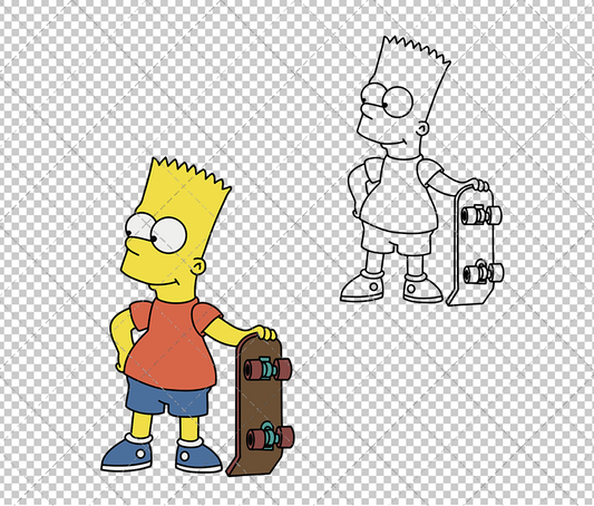 Bart Simpsons - The Simpsons, Svg, Dxf, Eps, Png SvgShopArt