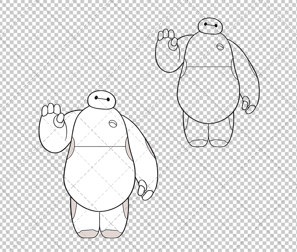 Baymax - Big Hero, Svg, Dxf, Eps, Png SvgShopArt