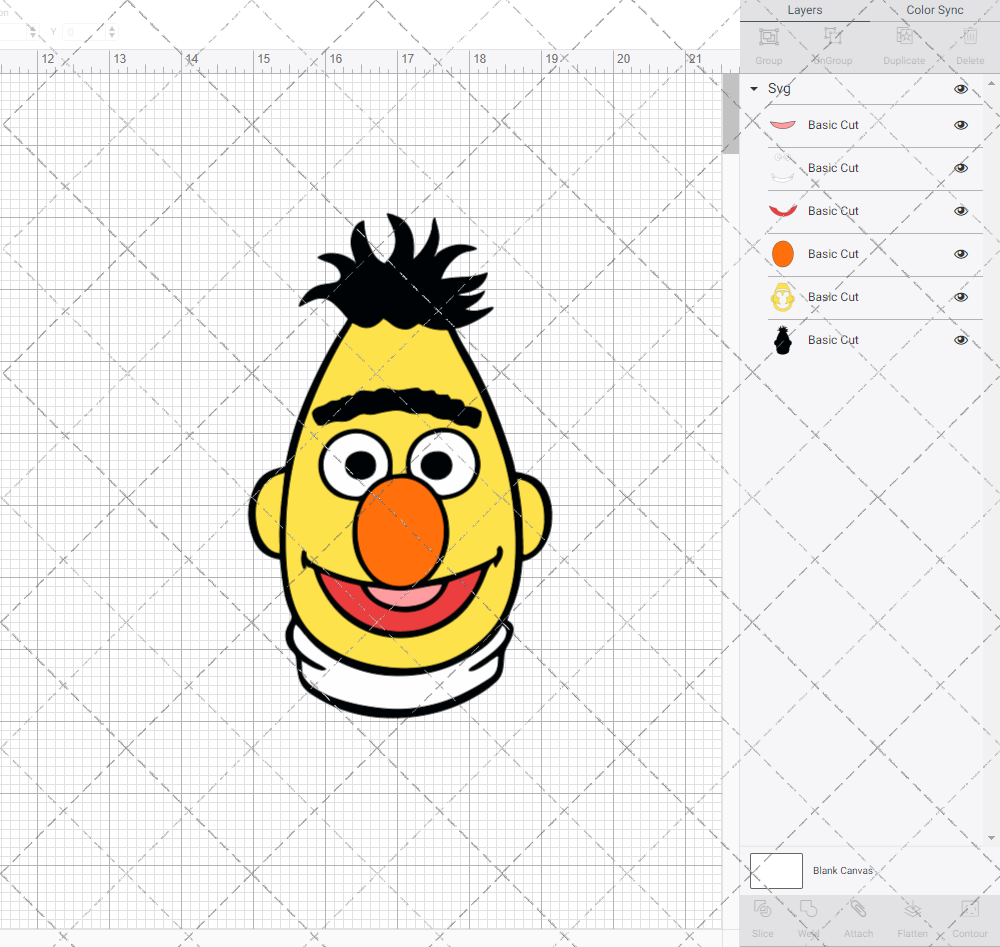 Bert - Sesame Street, Svg, Dxf, Eps, Png SvgShopArt
