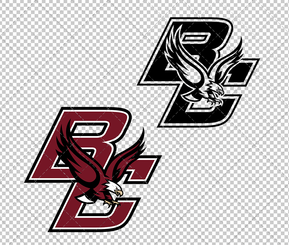 Boston College Eagles Secondary 2000 002, Svg, Dxf, Eps, Png