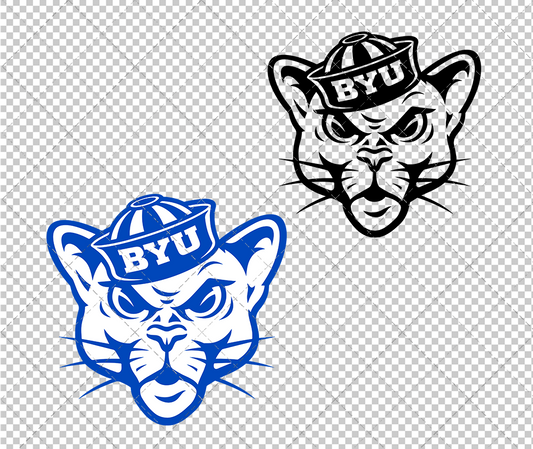 Brigham Young Cougars Alternate 2016 004, Svg, Dxf, Eps, Png