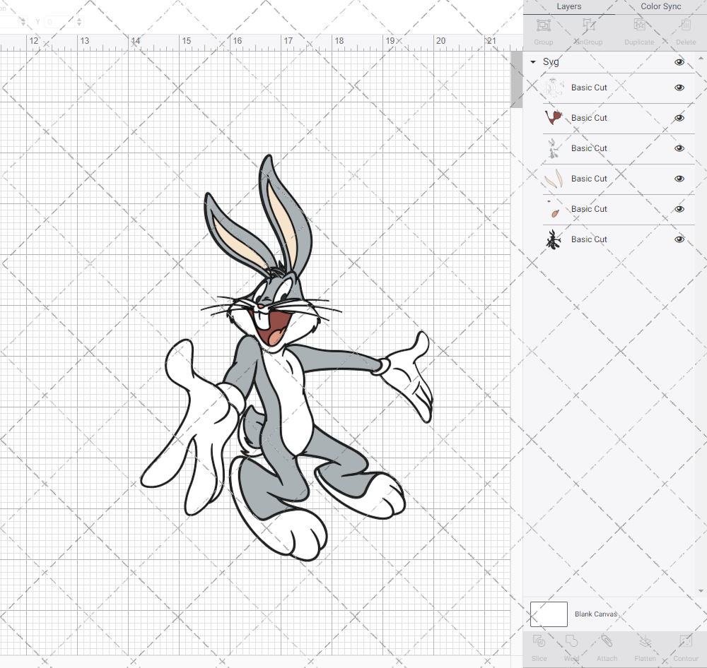 Bugs Bunny - Looney Tunes 002, Svg, Dxf, Eps, Png SvgShopArt