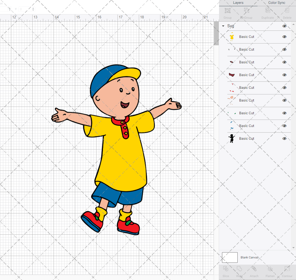 Caillou, Svg, Dxf, Eps, Png SvgShopArt