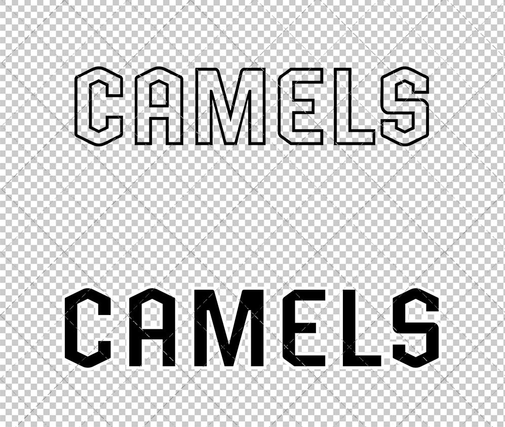 Campbell Fighting Camels Wordmark 2023 008, Svg, Dxf, Eps, Png - SvgShopArt