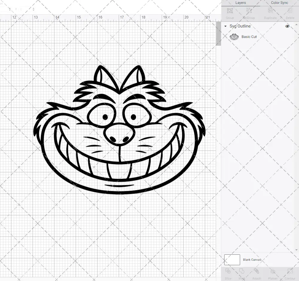 Cheshire Cat - Alice in Wonderland 003, Svg, Dxf, Eps, Png SvgShopArt