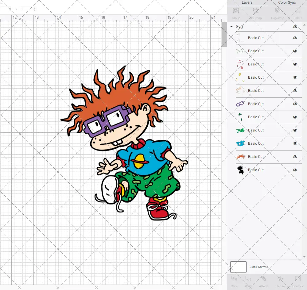 Chuckie Finster - Rugrats, Svg, Dxf, Eps, Png SvgShopArt