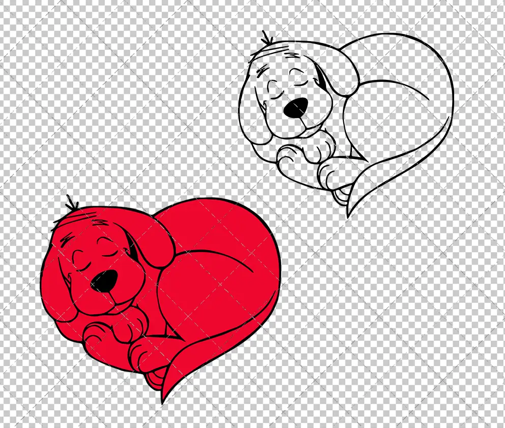 Clifford - Big Red Dog 002, Svg, Dxf, Eps, Png SvgShopArt