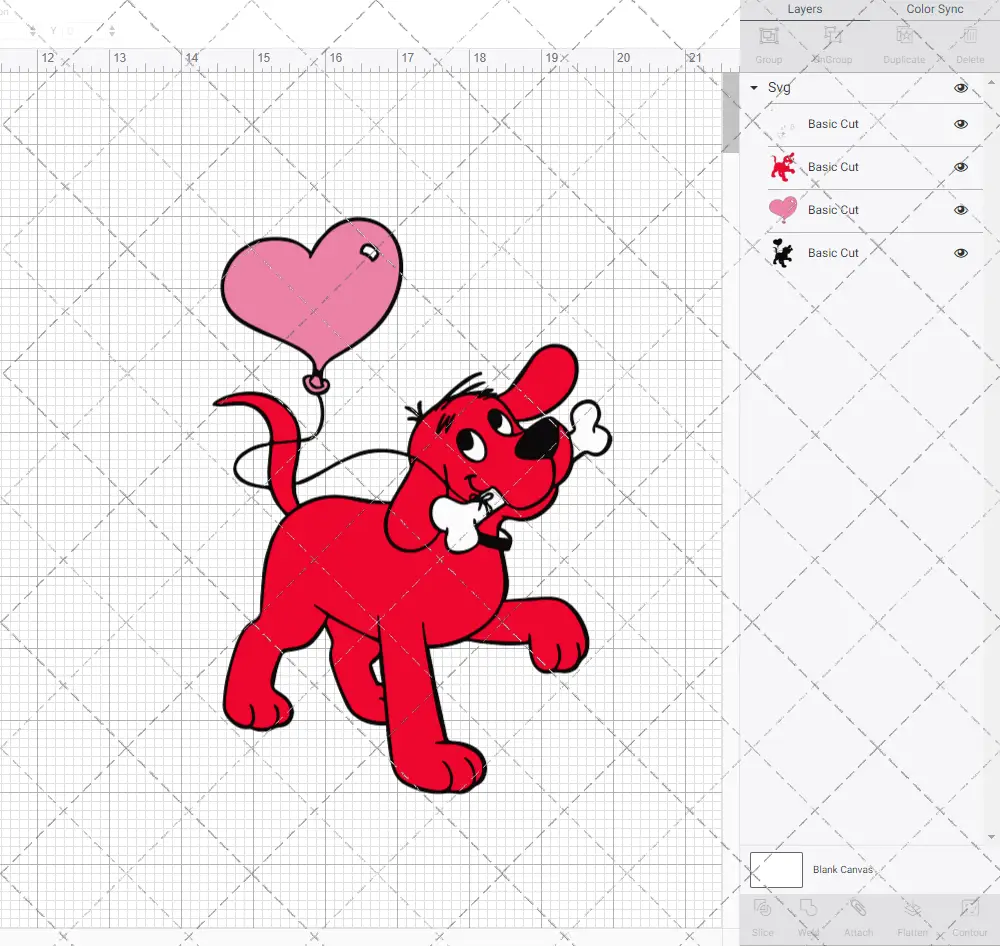 Clifford - Big Red Dog, Svg, Dxf, Eps, Png SvgShopArt