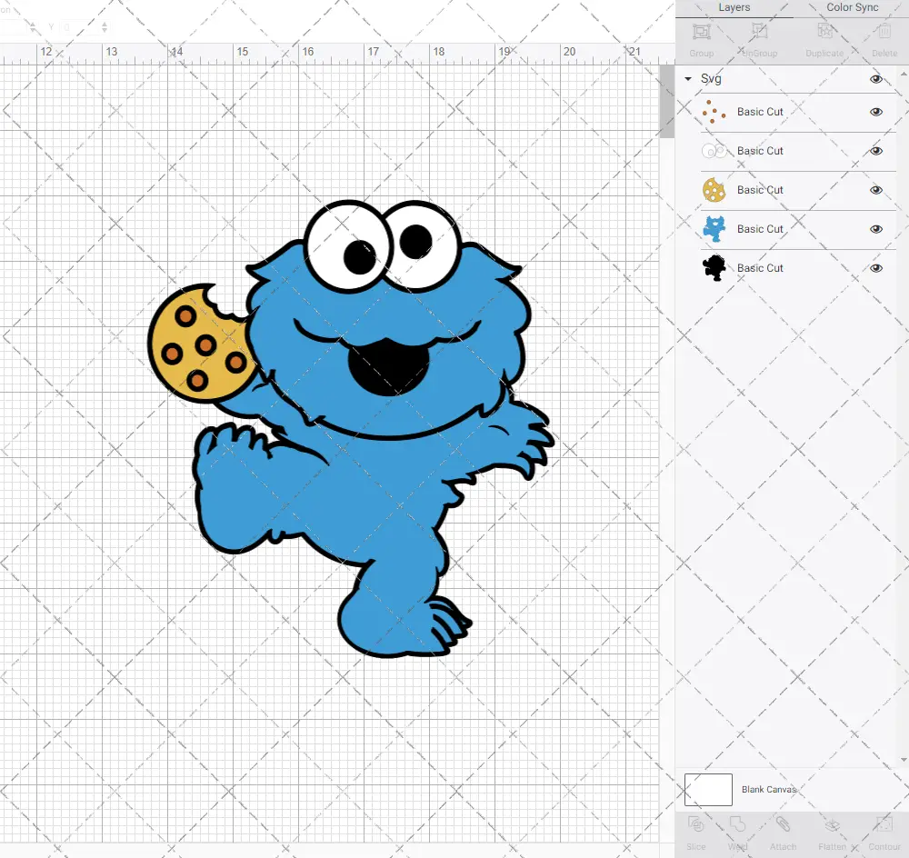 Cookie Monster Baby - Sesame Street, Svg, Dxf, Eps, Png SvgShopArt