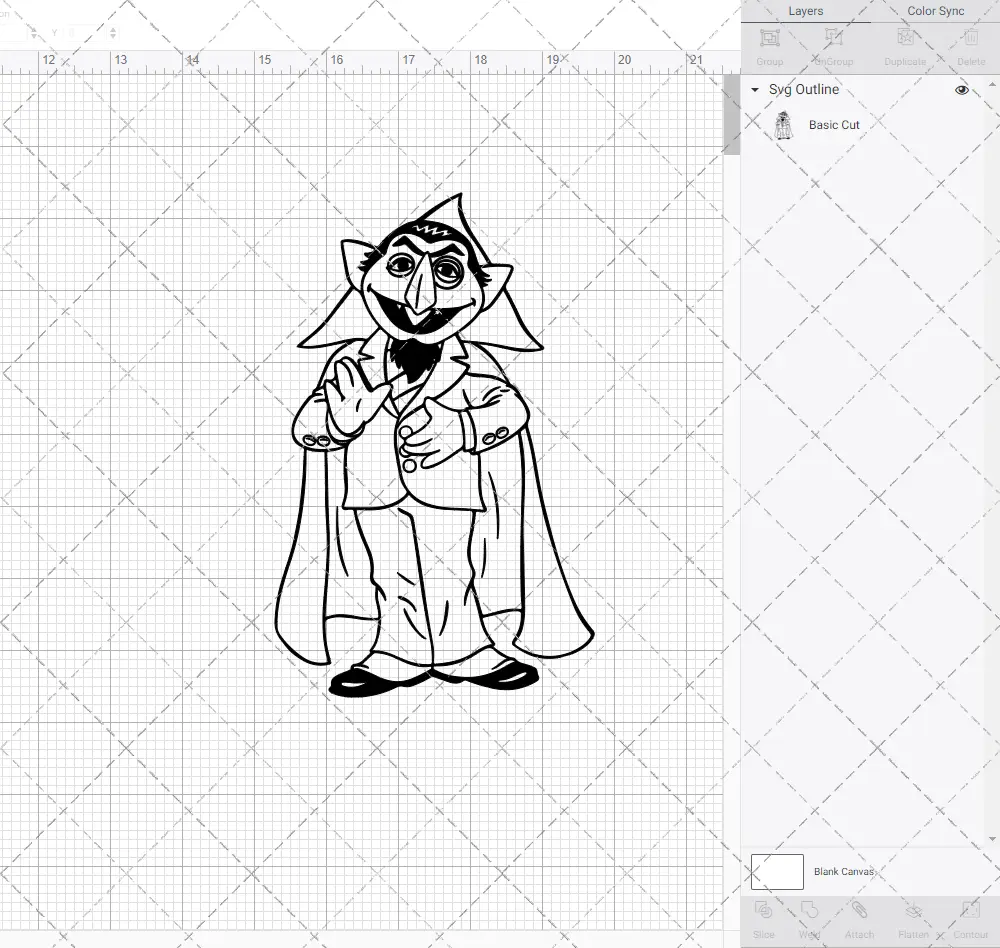 Count von Count - Sesame Street 002, Svg, Dxf, Eps, Png SvgShopArt