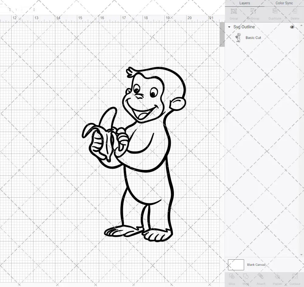 Curious George 002, Svg, Dxf, Eps, Png SvgShopArt