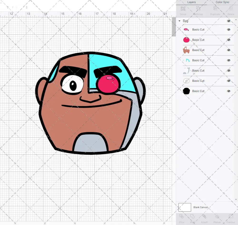 Cyborg - Teen Titans Go, Svg, Dxf, Eps, Png SvgShopArt