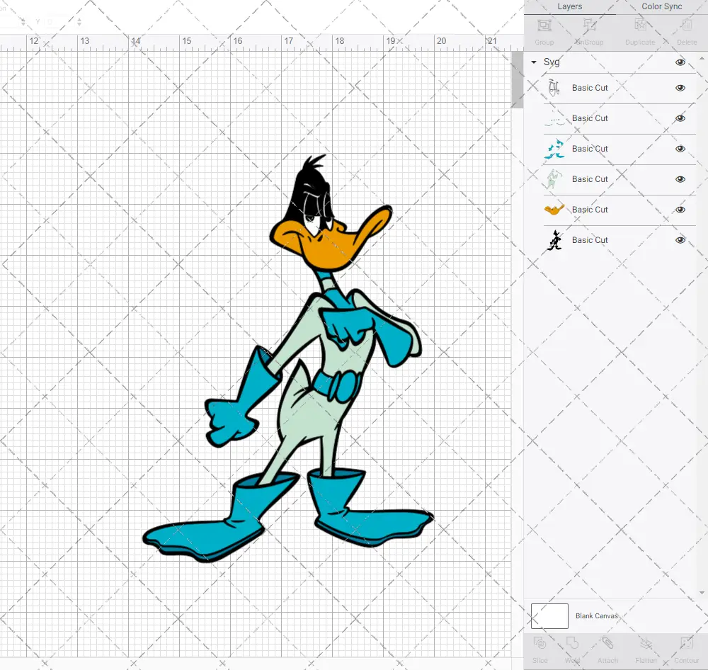 Daffy Duck - Looney Tunes 002, Svg, Dxf, Eps, Png SvgShopArt