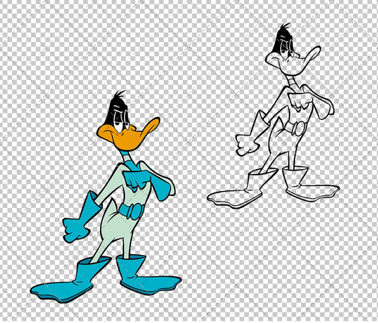 Daffy Duck - Looney Tunes 002, Svg, Dxf, Eps, Png SvgShopArt