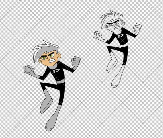 Danny Phantom, Svg, Dxf, Eps, Png SvgShopArt