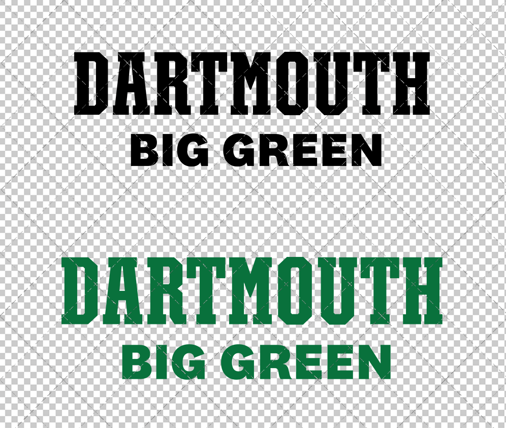 Dartmouth Big Green Wordmark 2019, Svg, Dxf, Eps, Png - SvgShopArt