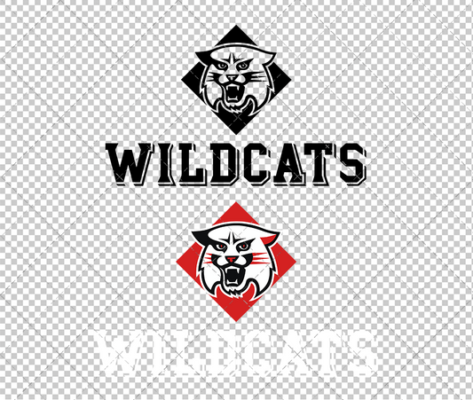 Davidson Wildcats Alternate 2010 002, Svg, Dxf, Eps, Png - SvgShopArt