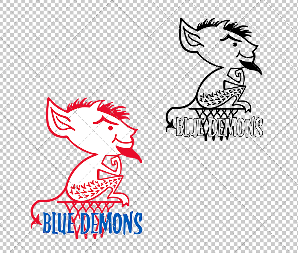 DePaul Blue Demons 1975 002, Svg, Dxf, Eps, Png - SvgShopArt