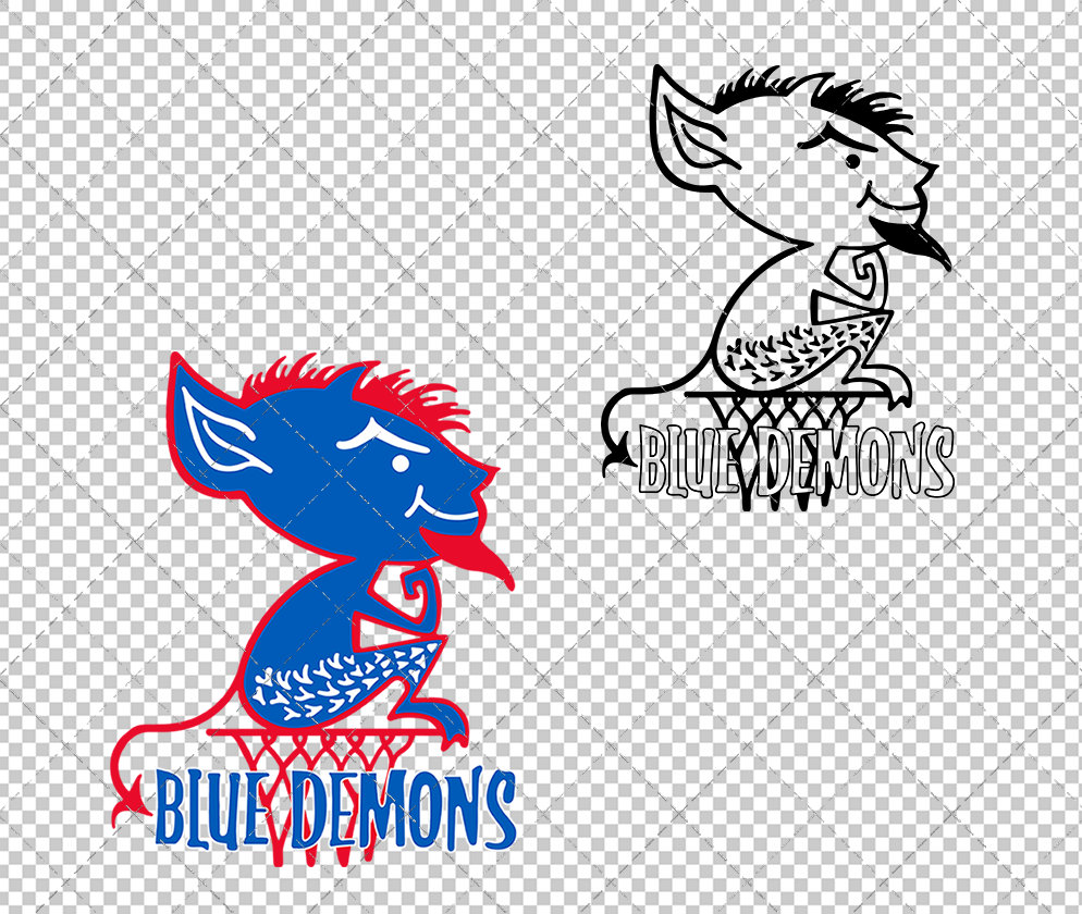 DePaul Blue Demons 1975, Svg, Dxf, Eps, Png - SvgShopArt