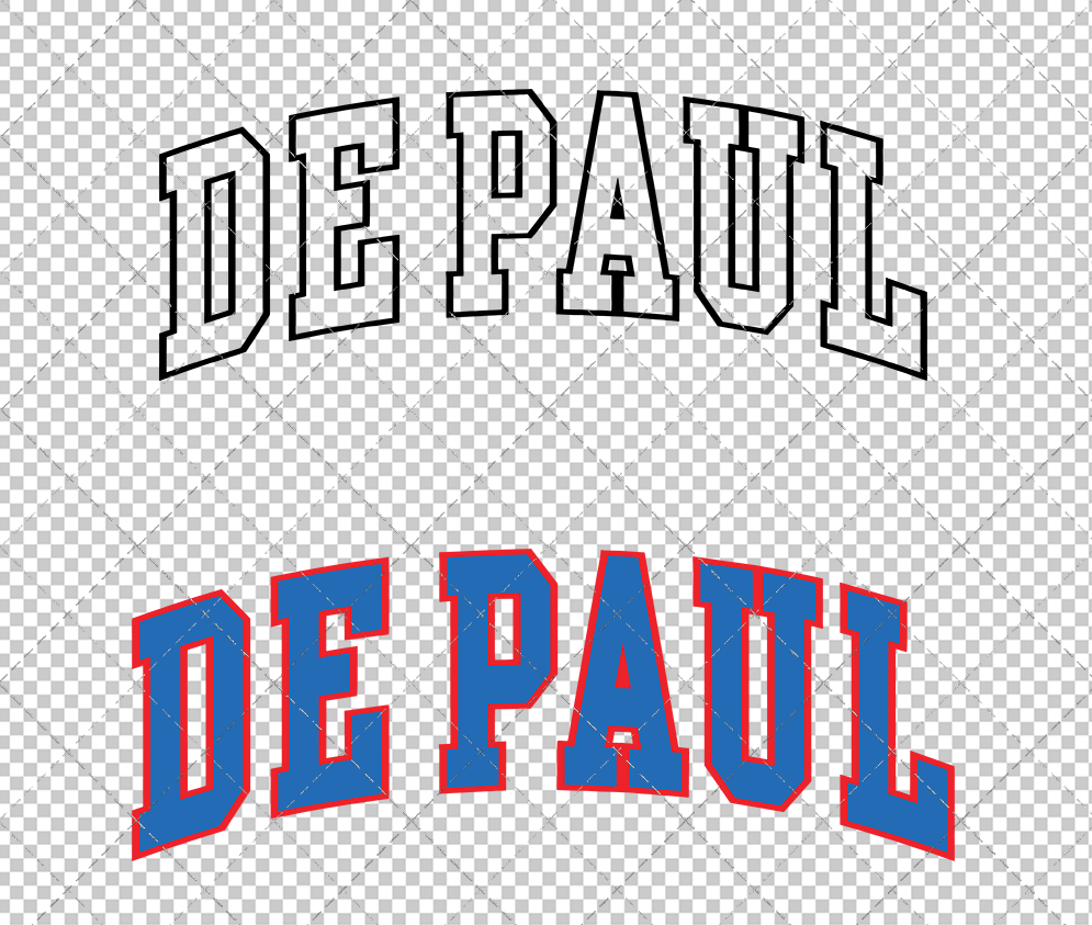 DePaul Blue Demons Wordmark 1998, Svg, Dxf, Eps, Png - SvgShopArt