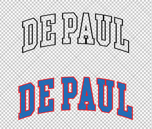 DePaul Blue Demons Wordmark 1998, Svg, Dxf, Eps, Png - SvgShopArt