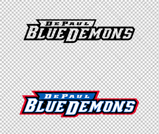DePaul Blue Demons Wordmark 1999 002, Svg, Dxf, Eps, Png - SvgShopArt