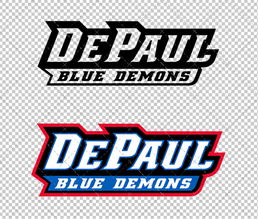 DePaul Blue Demons Wordmark 1999, Svg, Dxf, Eps, Png - SvgShopArt
